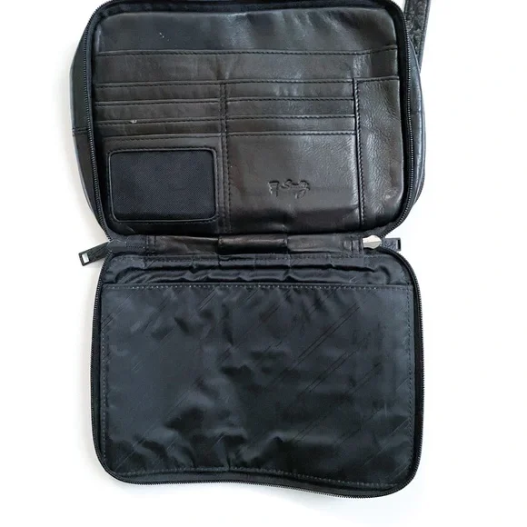 Scully Black Leather Mini Crossbody Bag - Picture 6 of 8